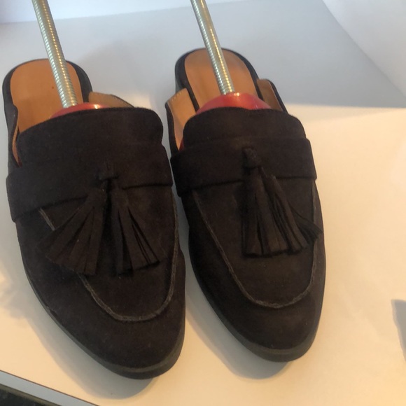 Woman’s black fall fringe tassel size 9 slip on shoes - Picture 3 of 9